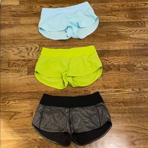 Lululemon 2.5in speed up shorts